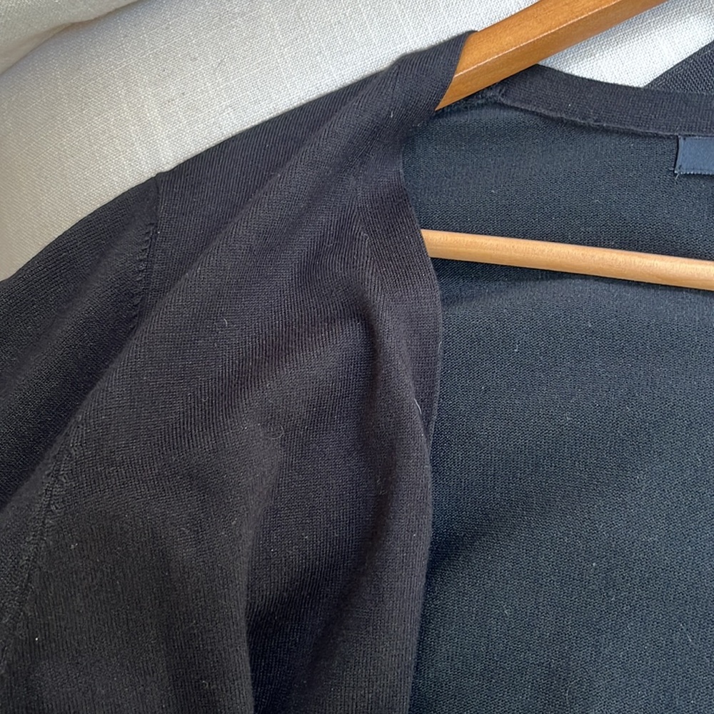 Black Long Knit Cardigan Size XL - Picture 4 of 4